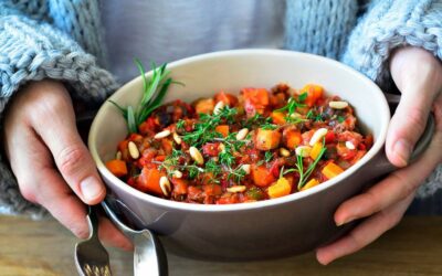 Groente ratatouille met zoete aardappel